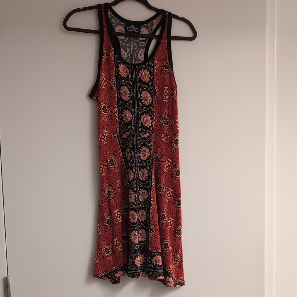 Angie Red and Black Patterned Dress